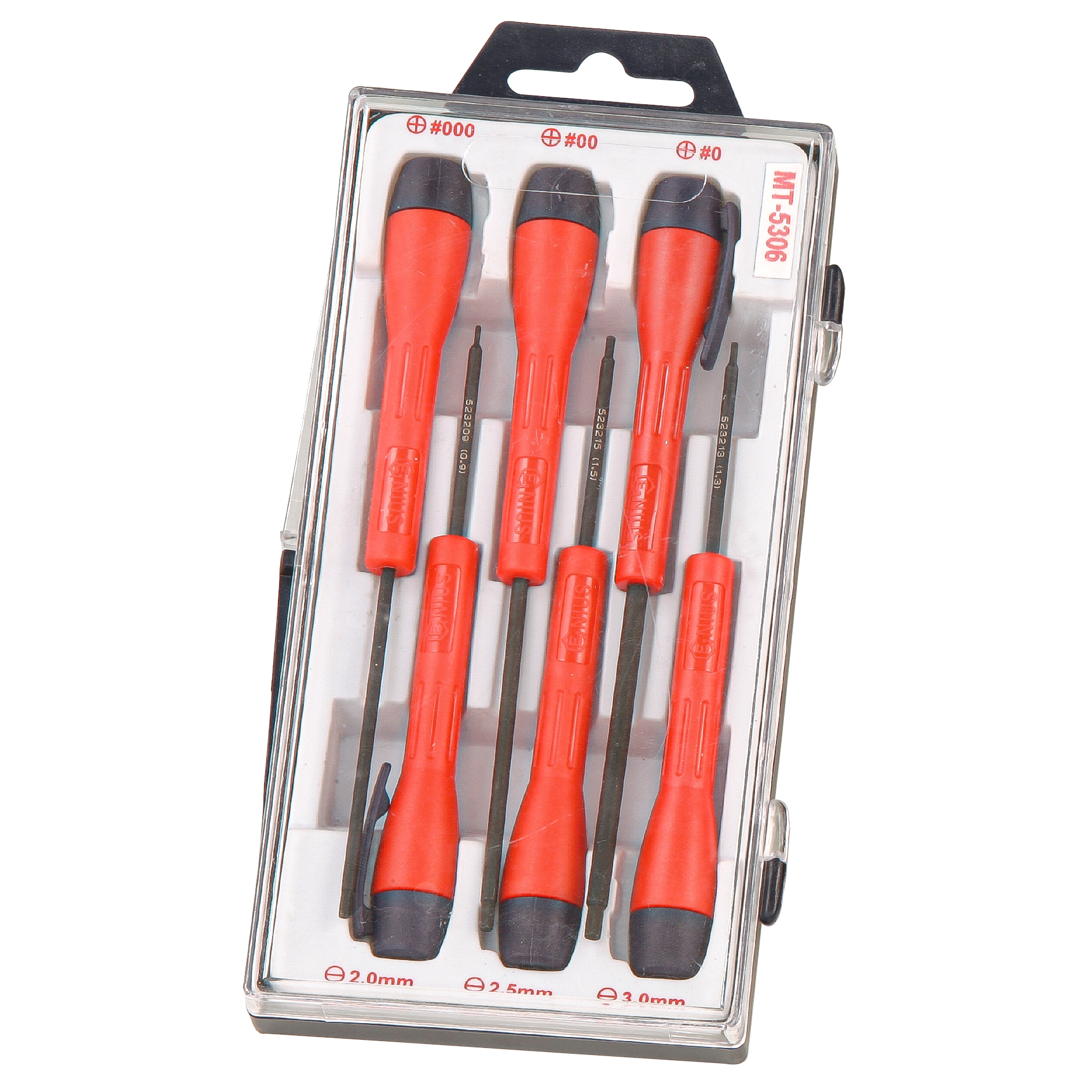 Genius Tools 6 Piece Micro-Tech Metric Hex Screwdriver Set - MT