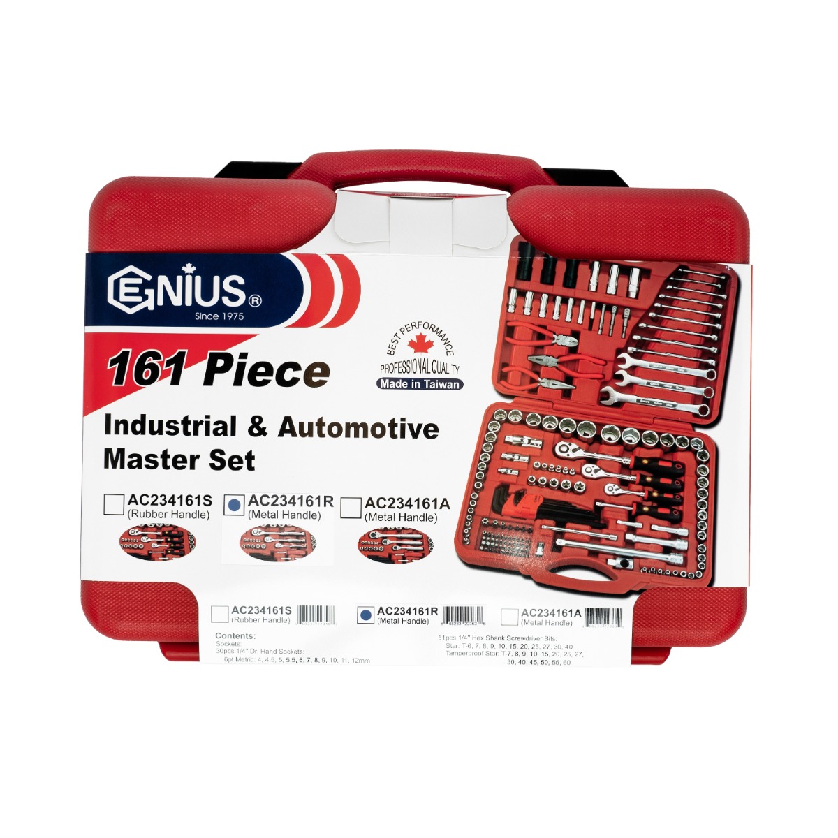 Genius Tools 161 Piece 1/4