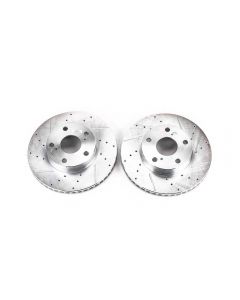 Power Stop Evolution Drilled & Slotted Rotors - Pair Front Toyota Tacoma 2005-2015- POWE-JBR1120XPR
