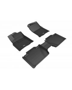 3D MAXpider Black Kagu 1st & 2nd Row Floormats with Seat Toyota Tacoma Access Cab 2018-2021- 3D M-L1TY24901509