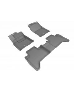 3D MAXpider Gray Kagu 1st & 2nd Row Floormats Toyota Tacoma Double Cab 2018-2021- 3D M-L1TY25101501