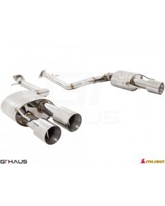 GTHaus Meisterschaft GTS (Non-Valved) Stainless Steel Axleback Round Tips for Lexus RC-F 2015-2022 - LE0521506