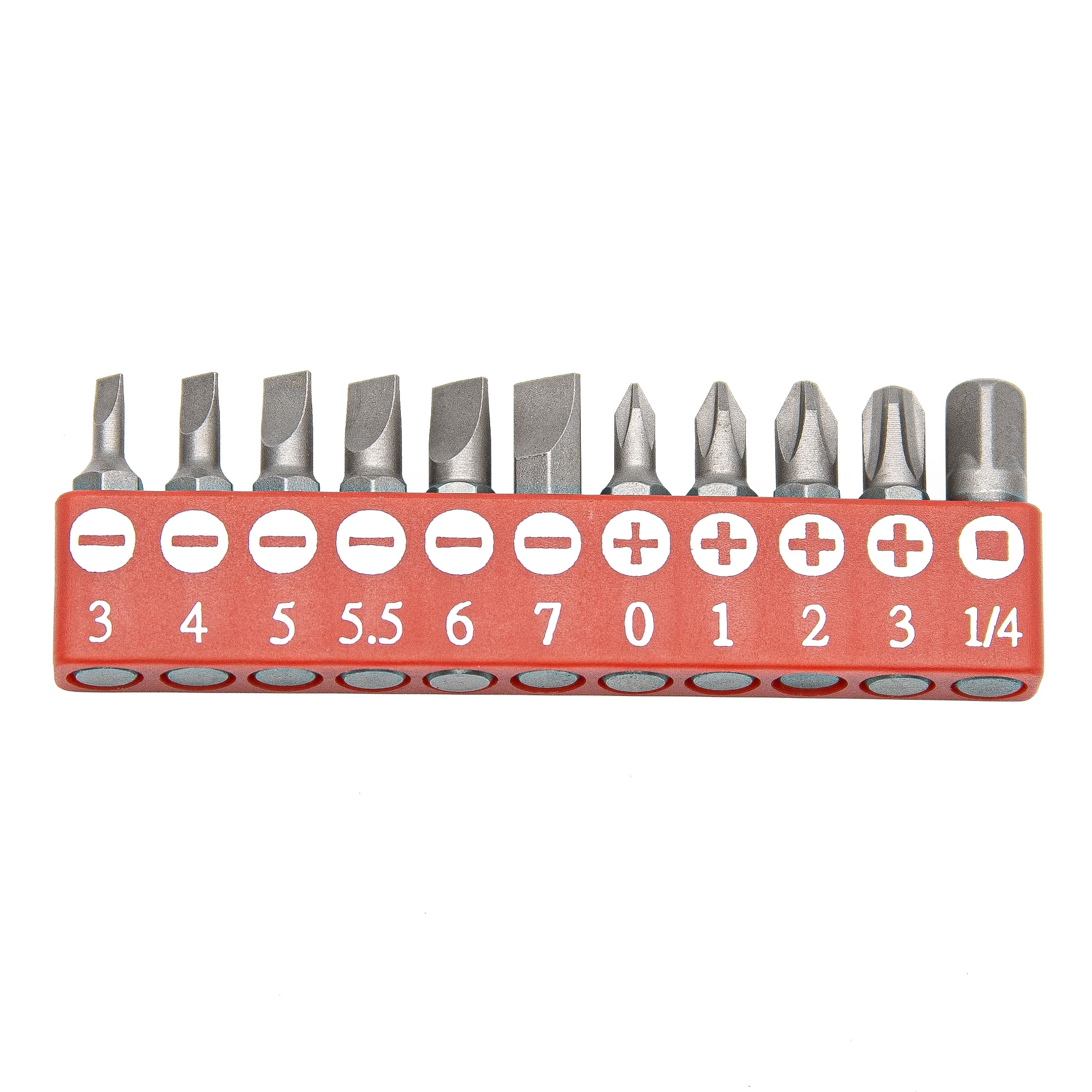 Genius Tools 11 Piece Slotted & Philips Screwdriver Bit Set - SB