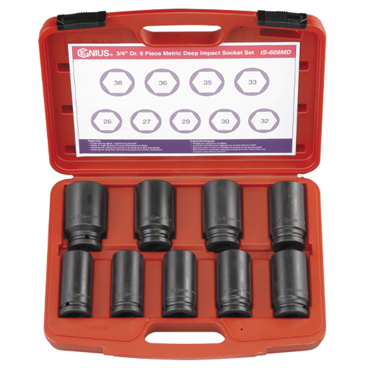 Genius Tools 9 Piece 3/4