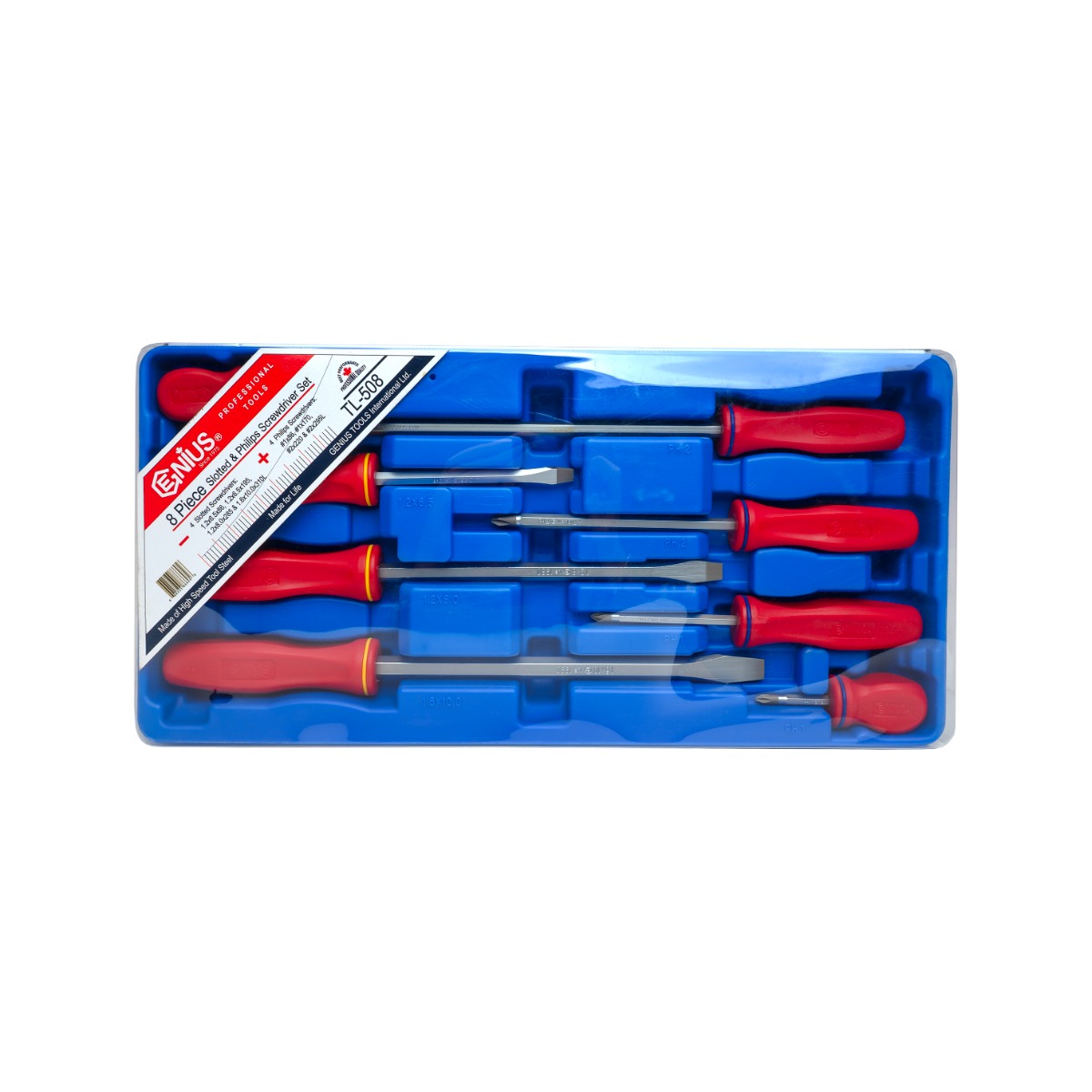 Genius Tools 8 Piece Slotted & Philips Screwdriver Set - TL-508 | eBay